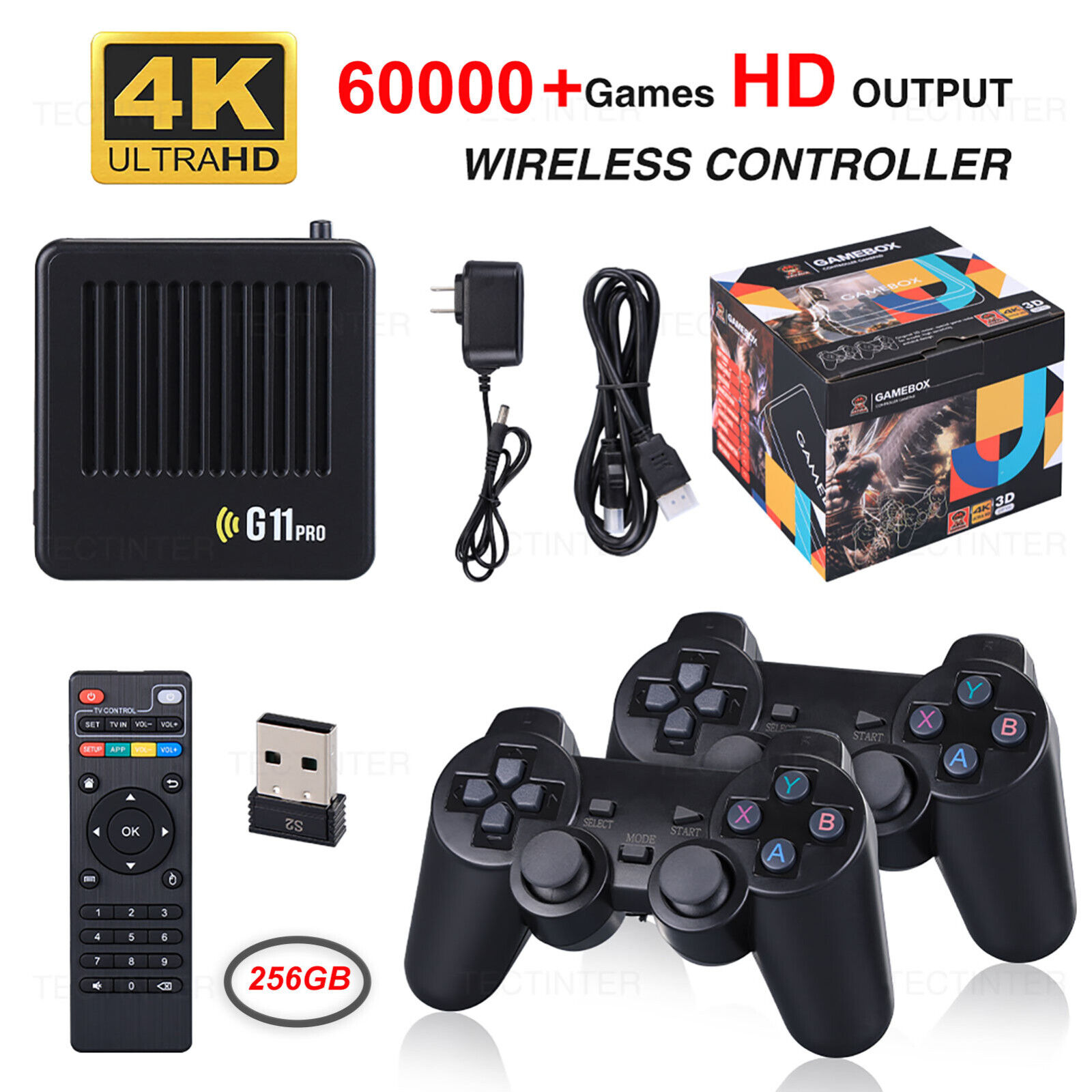 2.4G Wireless Controller Gamepad 4K TV 3D Video Game Console 60000 |