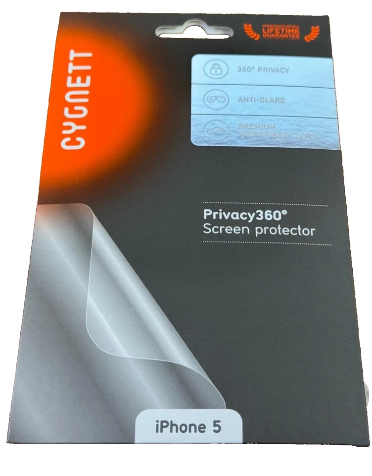 Protector de pantalla de privacidad CYGNETT para iPhone SE iPhone 5s, 5, 5c - Paquete de 2 Foto 2 de 2