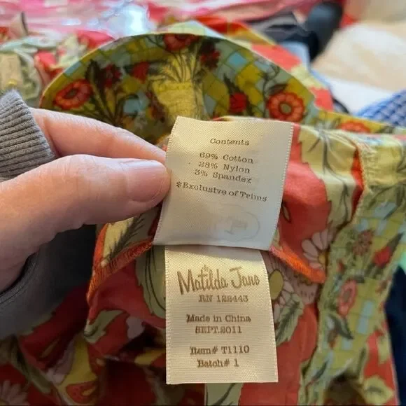 Blusa Top Campesina Tomate Matilda Jane Serendipity Floral Naranja Pascua 6 Foto 3 de 3