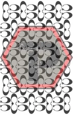 Coach Pattern Stencil, 7x11", High Heat Avery Paint Mask Vinyl For Airbrushing!