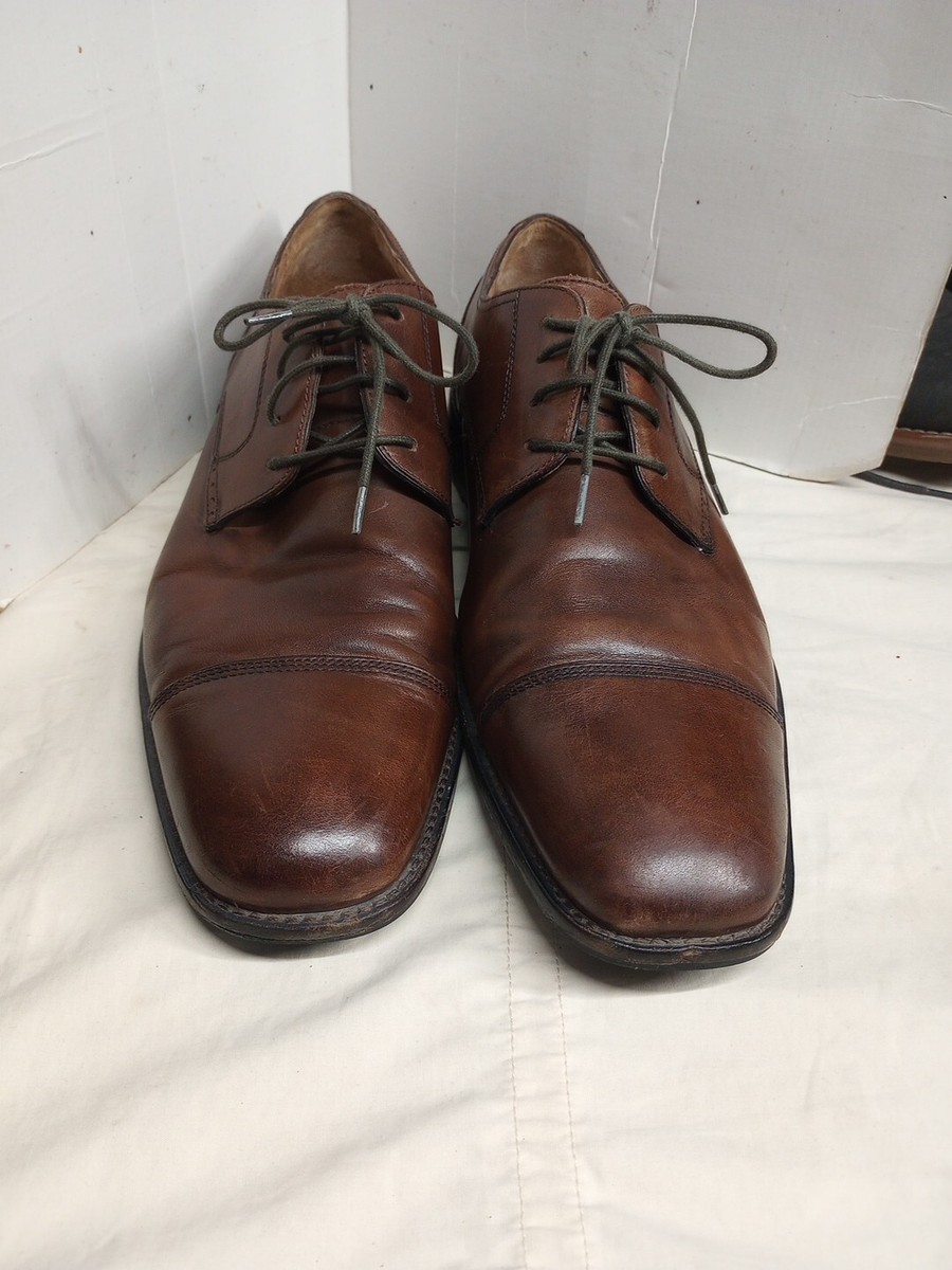 Johnston Murphy 20-2073 Brown Leather Casual Dress Shoes Men M