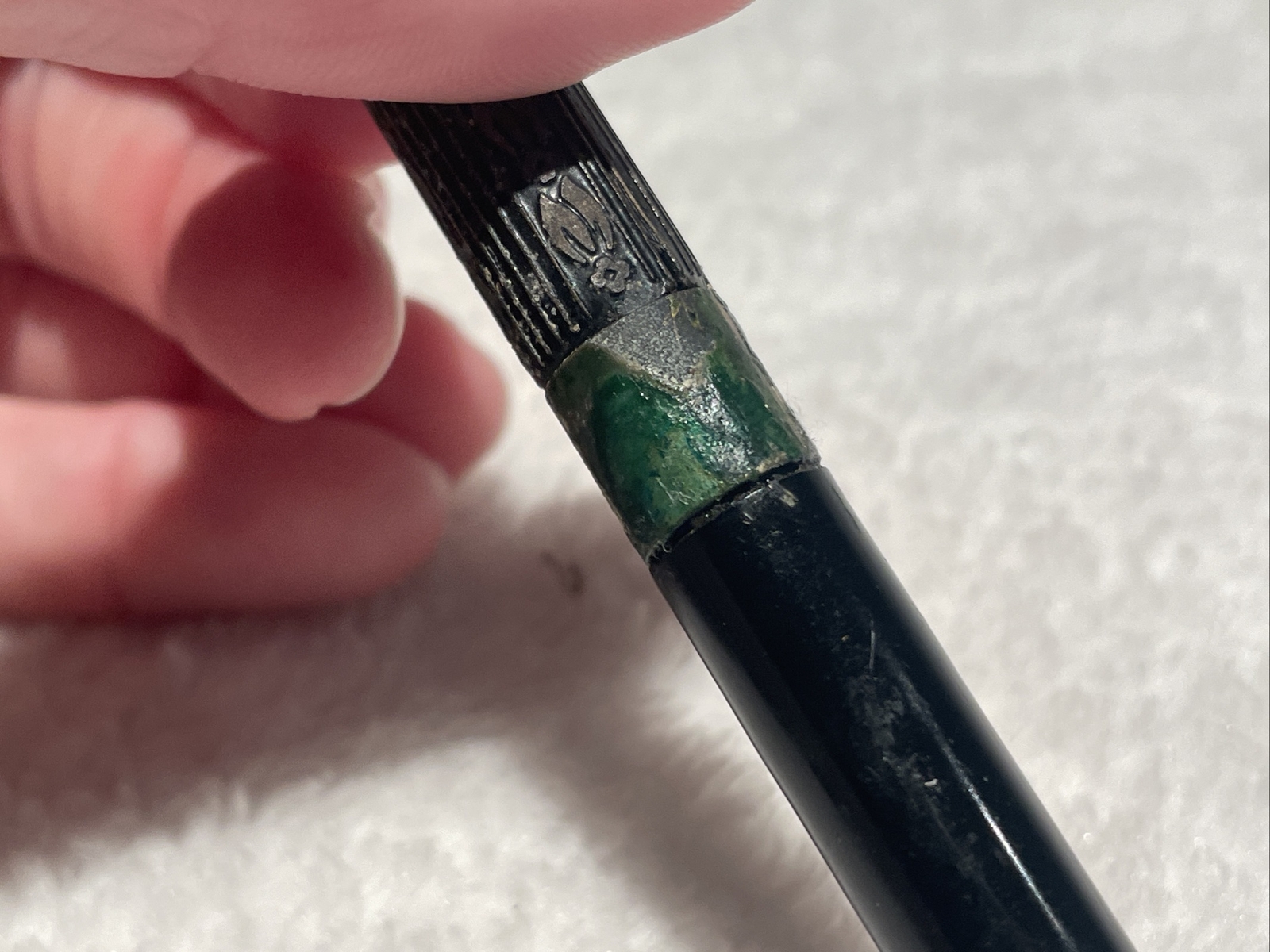 Vtg  Peninsular Steel Co Michigan  Black  Mechanical Pencil Paper Inside 1940s