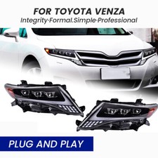 For Toyota Venza 2009-16 Headlights LED DRL Turn Signal Hi/Lo Beam Headlamp Pair