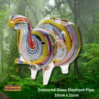 Handmade Glass Elephant Pipe 10x11cm Unique Smoking Tobacco Novelty Pipe Gift UK