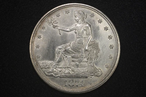 1874 Trade Dollar, BU++,  Gorgeous