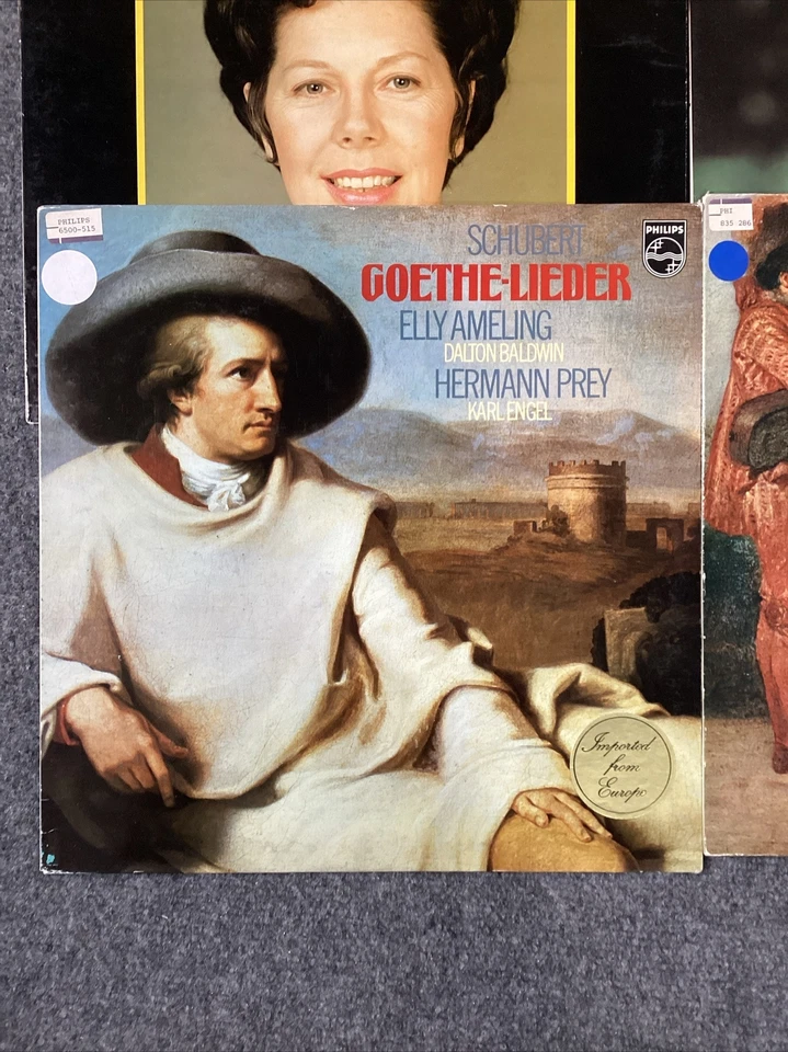 Classical Lp Lot 6 Lieder Arias Fischer-Dieskau Baker Souzay Schubert Wolf Faure Foto 2 de 4