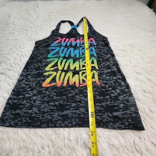 Camiseta sin mangas Zumba SM negra camuflada espalda deportiva para mujer Foto 4 de 4