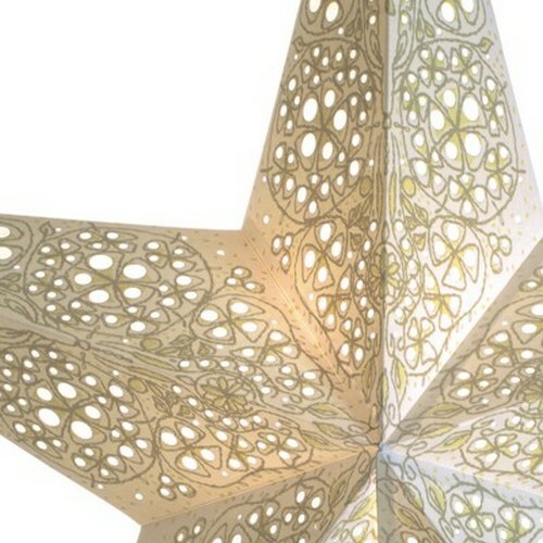 Starlightz Papierstern „Swati White“ – Handgemacht In Indien, 60 Cm Ø, Als Lampenschirm Oder Fensterdeko