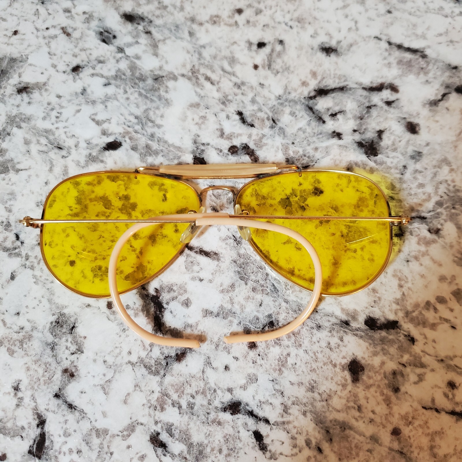 Ray Ban Bausch & Lomb Yellow Lens Aviator Shooting Glasses w/Case 10K