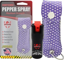 FIGHTSENSE Self Defense Pepper Spray - 1/2 Oz Compact Size Maximum Strength Poli