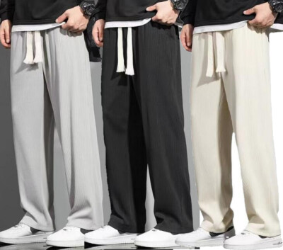 New Summer Men's Pants Loose Straight Casual Men Thin Quick-drying Trousers Cool