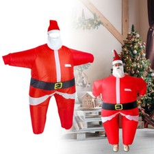 Inflatable Santa Claus Costume Christmas Suit, Funny Props Outfit Xmas JQ