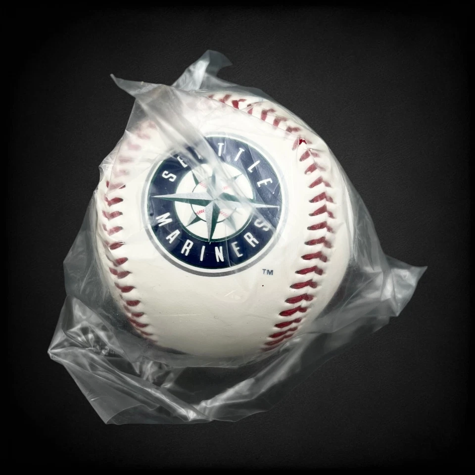 Seattle Mariners Oficial MLB Béisbol Gene A Budig Rawlings Nuevo de Lote Antiguo en Bolsa Foto 2 de 4