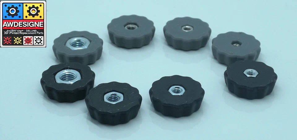 Sterngriff Sternmutter Klemmmutter Sternschraube Flügelmutter M4 M5 M6 M8 M10 12 - Bild 4 von 4