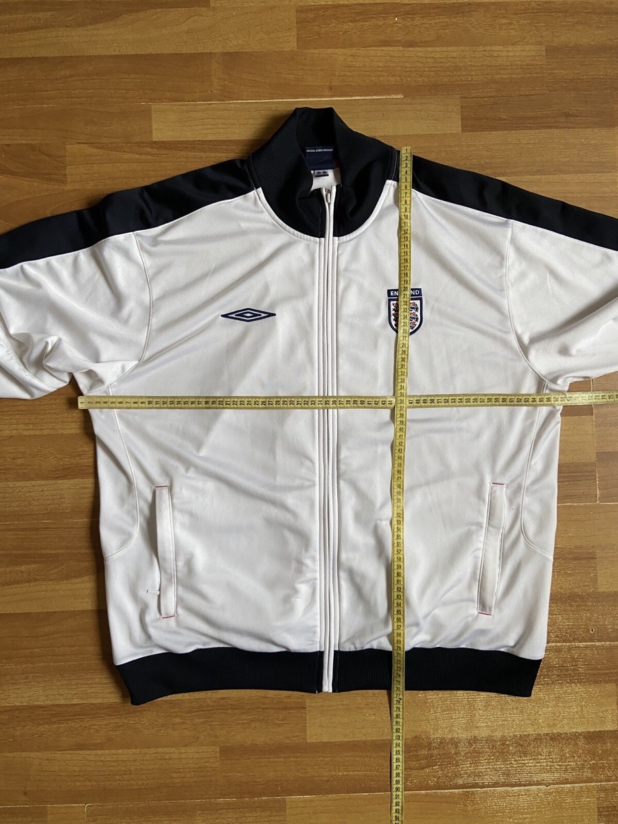 ENGLAND FOOTBALL SOCCER TRACK JACKET UMBRO sz 2XL MEN WHITE | eBay