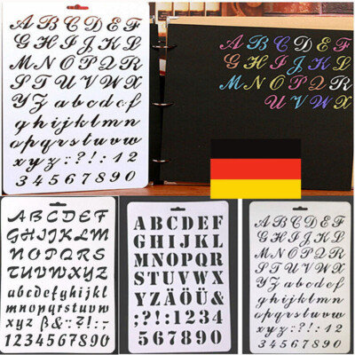 Buchstaben Schablone Brief Alphabet Stempel Malen Papierbasteln Nummer'-