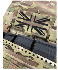 Laser Cut Union Jack Flag Hook & Loop Patch Multicam  - Regular Or Large Size