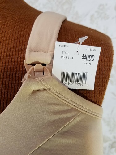 Motherhood Maternity NURSING BRA 44DDD NEW Beige Wireless Smooth Cup #93684 - Picture 3 of 12