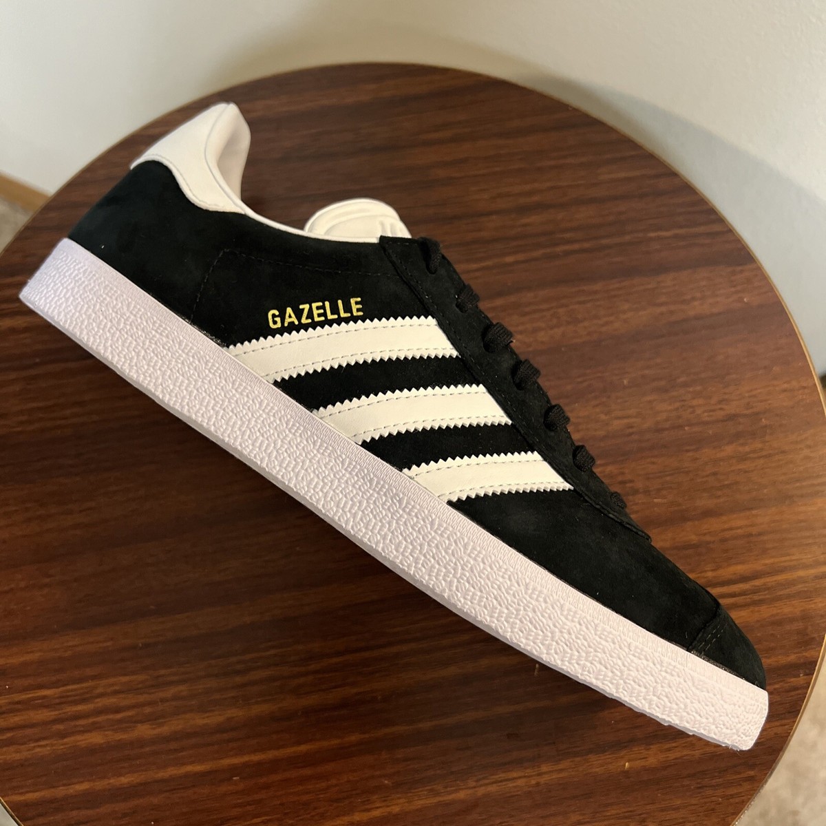 New Adidas Originals Black & White Gazelle Shoes (BB5476