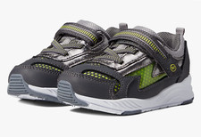 Stride Rite Light Up Zips Cosmic Sneaker Grey/Neon
