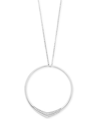 Michael Kors Pave' Circle Pendant Necklace  MSRP $125