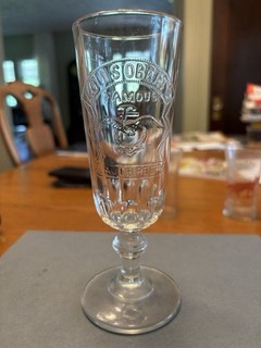Louis Oberts Famous Lager Beer Embossed Pre Pro Glass St. Louis Mo.