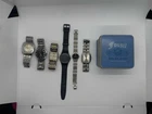 7 Vintage Watches Lot Fossil Longines Timex Movado Swatch Parts Repair DN
