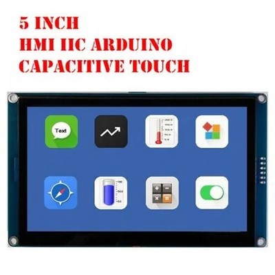 New 5 inch HMI I2C LCD Display Module Capacitive Touch Screen for ArduinoKU