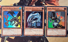 Yugioh: Blue Eyes, Red Eyes, Dark Magician Ultra Rare 1st Edition Holos Stamp NM