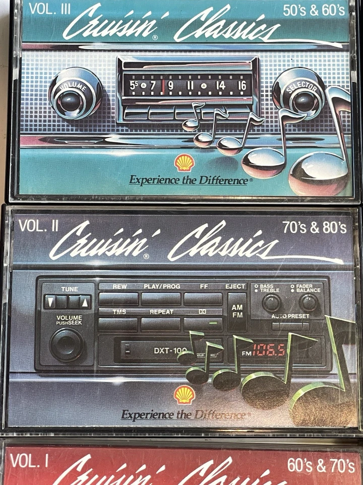 Vintage Shell Cruisin' Classics Compilation Cassette Tapes Vol 1-6, 50’s To 80’s - Image 3 of 4