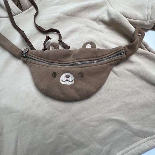 Sennvbuluo Teddybär Hoodie Damen Größe Medium Bauchtasche süß gebraucht, in einwandfreiem Zustand - Bild 3 von 14