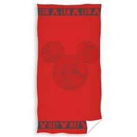 Disney Mickey Minnie Mouse Badetuch Handtuch Rot 70X140Cm 100% Baumwolle