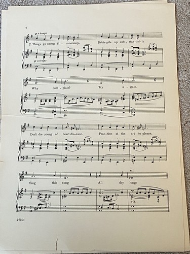 1920 JUST SNAP YOUR FINGERS AT CARE Sheet Music LEAGUE OF NOTIONS by Silvers - Picture 5 of 7
