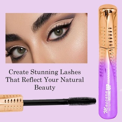Volumizing Smudge Proof Mascara Black Waterproof with Curl Enhancement