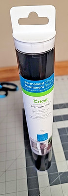 Cricut Premium Vinyl Roll   Permanent Glossy Black 12'' x 48'' | Craft Adhesive