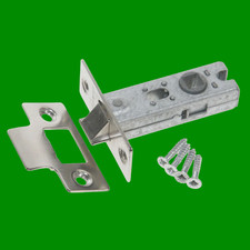 6x 65mm Nickel Plated Internal Sprung Catch Tubular Mortice Door Lever Latch