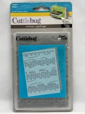 Cuttlebug Provo Craft 3D Embossing Folders ALLEGRO 37-1641 Music Notes New