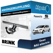 Für Seat Mii electric 06.2019-jetzt BRINK Anhängerkupplung abnehmbar neu
