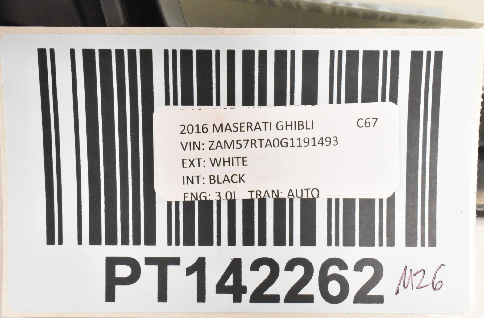 14-17 Maserati Ghibli Front Right Side Rear Door View Mirror Assembly Pink OEM