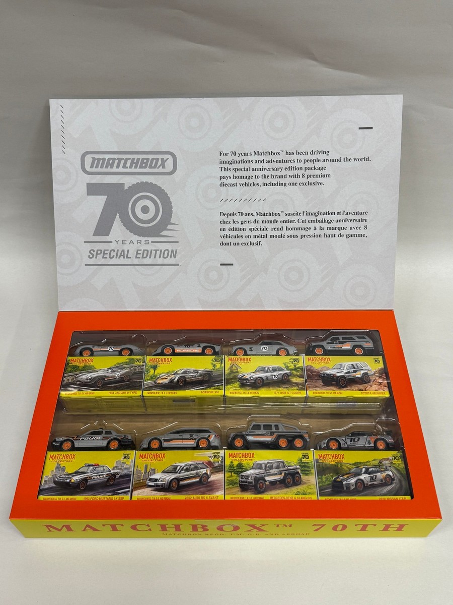Matchbox 70th Anniversary 8 Car Gift Set 1:64 with 2020 Nissan GT