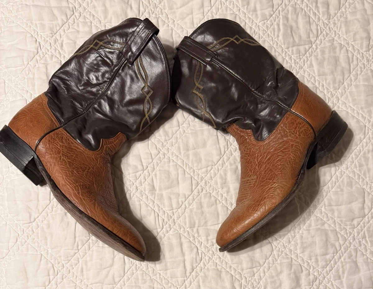 Bottes De Cowboy Tony Lama Homme Pointure US 8.5 (EE) - Modèle 7005 Marron - état Impeccable