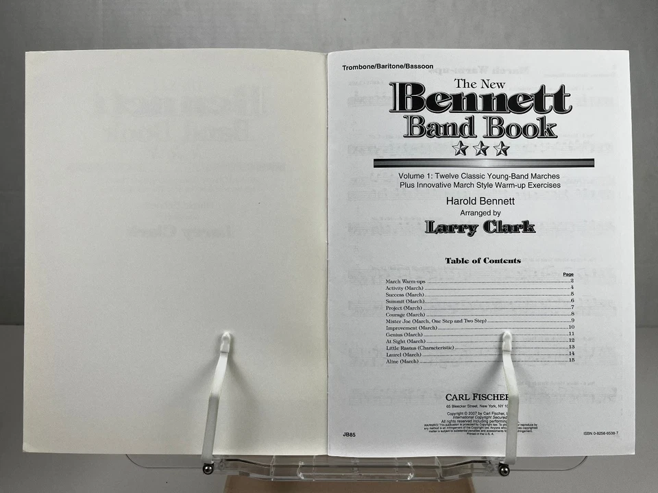 Harold Bennett Sheet Music Band Book Volume 1 Marches 15 Pages Trombone Baritone - Image 2 of 4
