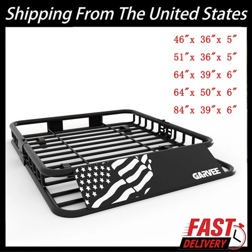 46"/51"/64" Universal SUV Roof Rack Cargo Car Top Luggage Carrier Basket Holder