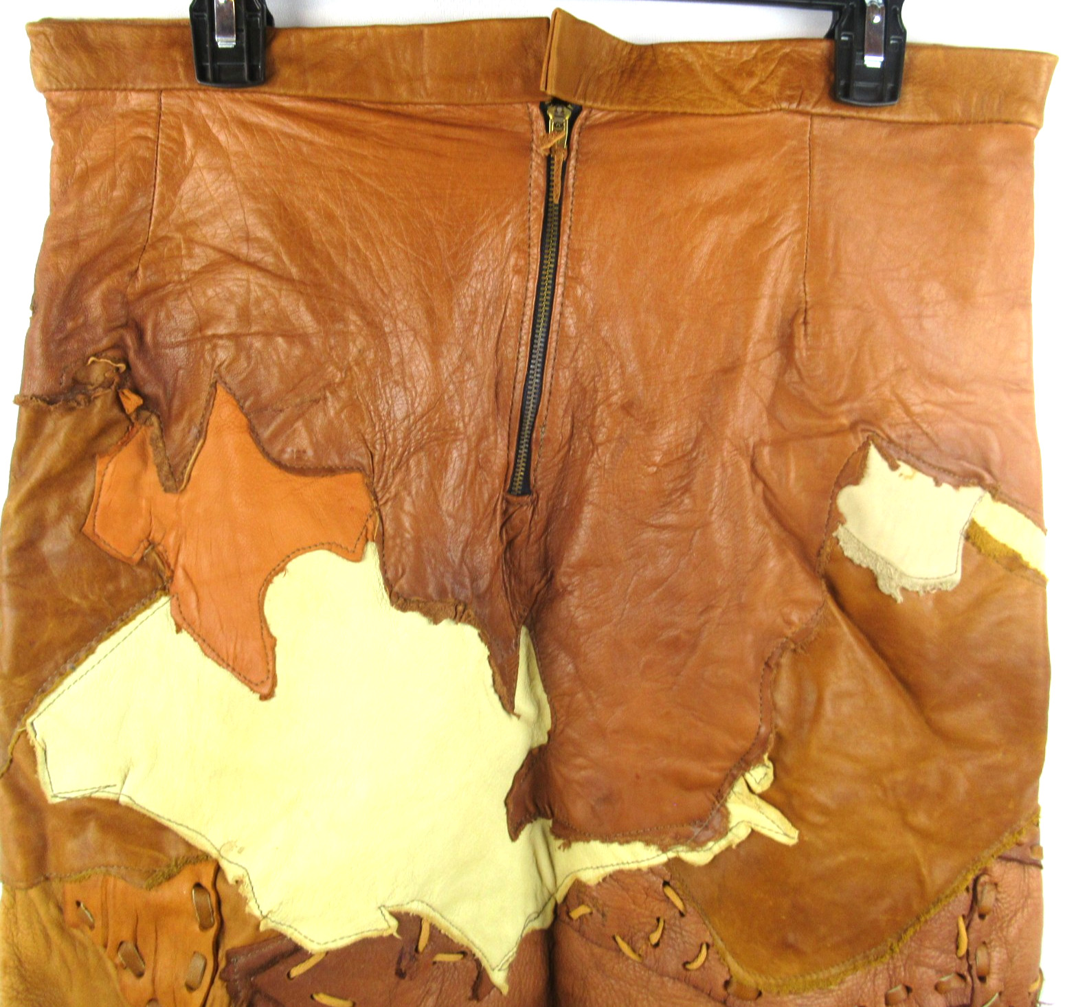 Handmade LEATHER PATCHWORK SKIRT Renaissance Medi… - image 6