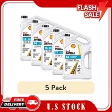 (5 pack) Shell Rotella T4 Triple Protection 15W-40 Diesel Engine Oil, 1 Gallon