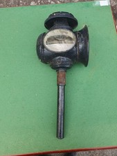 Victorian Iron Carriage Lantern Coach Light Cart Lamp Old Glass Antique PROJECT