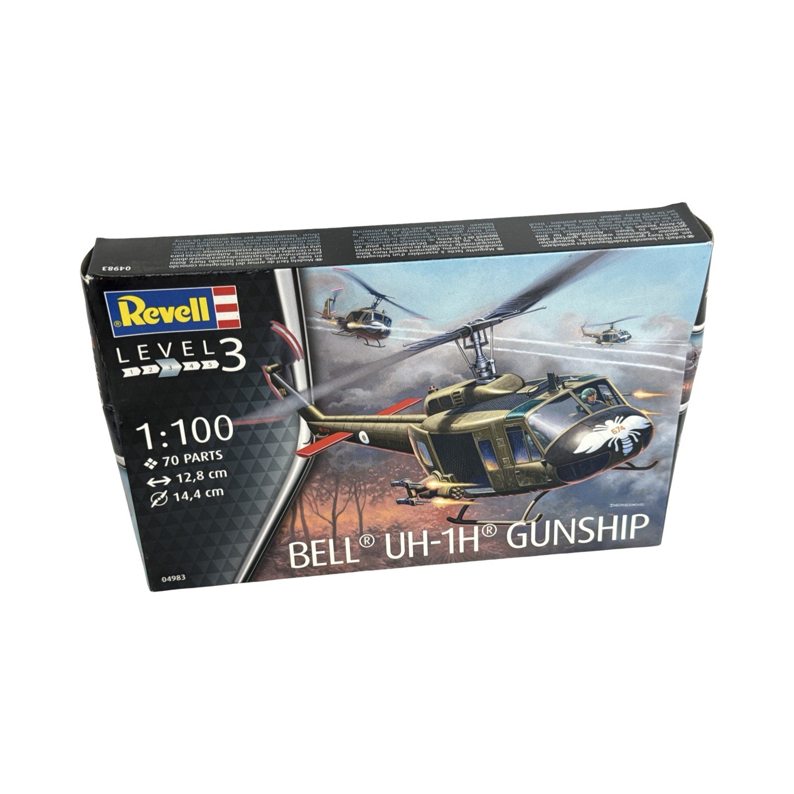 Revell 04983 Bell UH-1H Gunship Helicopter 1:100 Plastic Model Kit NEW