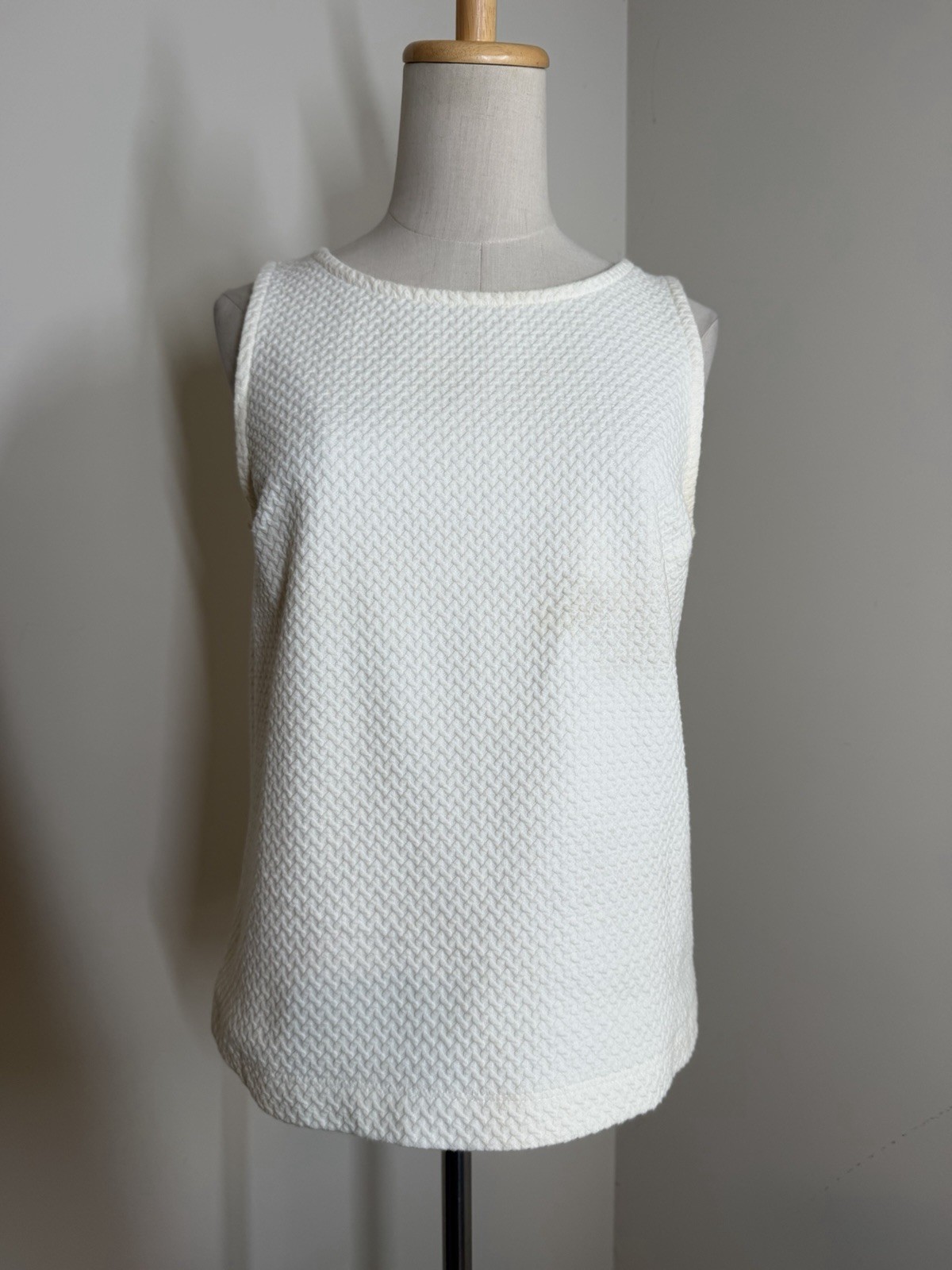 NEW! Old Navy Women’s Textured Off-White -SZ S- Basket Weave Sleeveless Top
