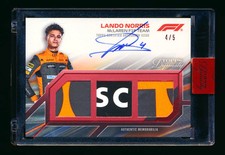 2023 Topps Dynasty F1 Lando Norris Red Triple Patch Auto Autograph #4/5 Car #4!