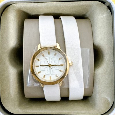 Tory Burch TBW2002 Gigi Gold Ivory Leather Double Wrap Strap Watch Tory Burch TBW2002 Gigi Double Wrap Watch Ivory – Balilene main image 3